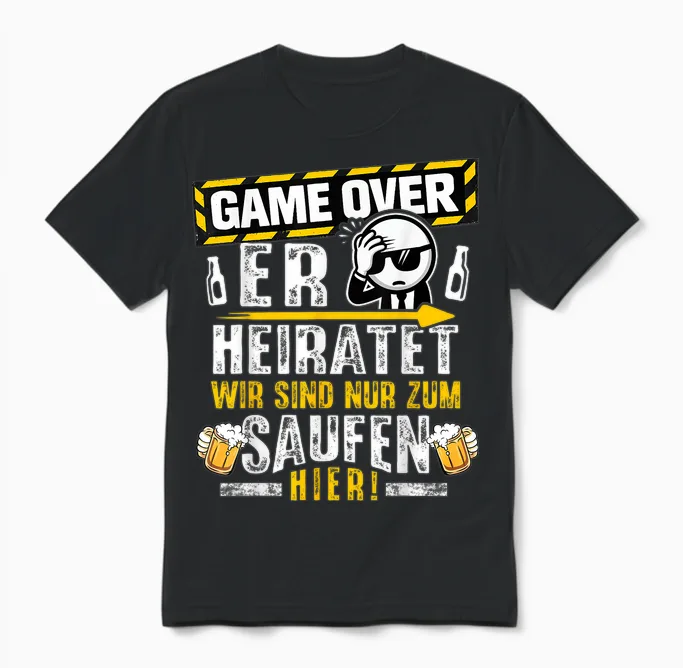 Jga Männer T-Shirt Junggesellenabschied Team Bräutigam Jga Unisex T-Shirt in Black