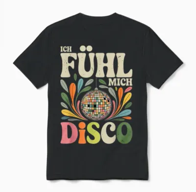 I Feel Me Disco Retro Music Party Vintage Unisex T-Shirt - Black