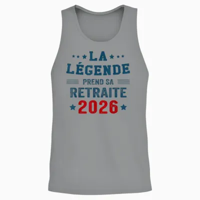 La Légende Prend Sa Retraite -Retraité 2026 Unisex Tank Top - Sport Grey