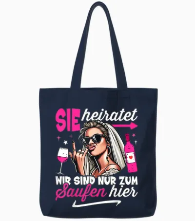 Jga Frauen T-Shirt Polterabend Junggesellenabschied Frauen Tote Bags - Navy