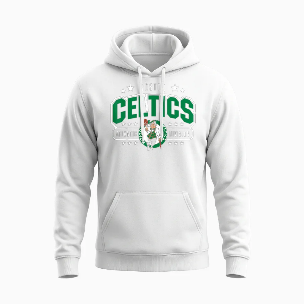 Nba - Boston Celtics Gewölbte Atlantic Division Unisex Hoodie in White