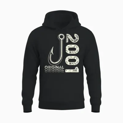 25. Geburtstag Mann Angler Original 2001 Limited Edition Unisex Hoodie - Black