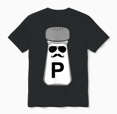 Salt and Pepper Halloween Costume T-Shirt, Black Unisex T-Shirt - Black