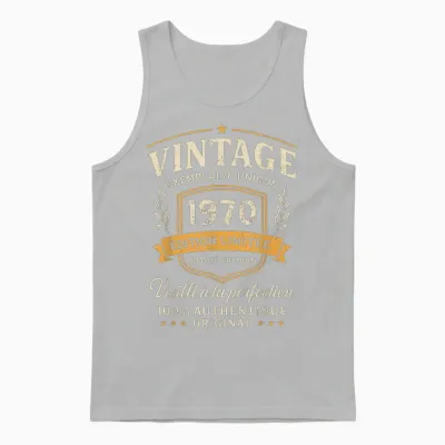 Birthday Gift 56 Years Vintage 1970 Humor 56 Years Man Unisex Tank Top - Ash