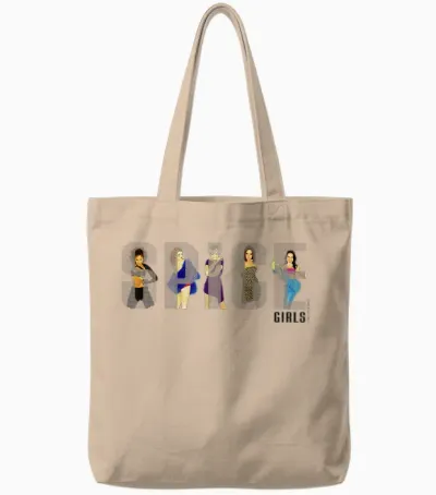 Official Spice Girls T-Shirt Album, White Tote Bags - Natural