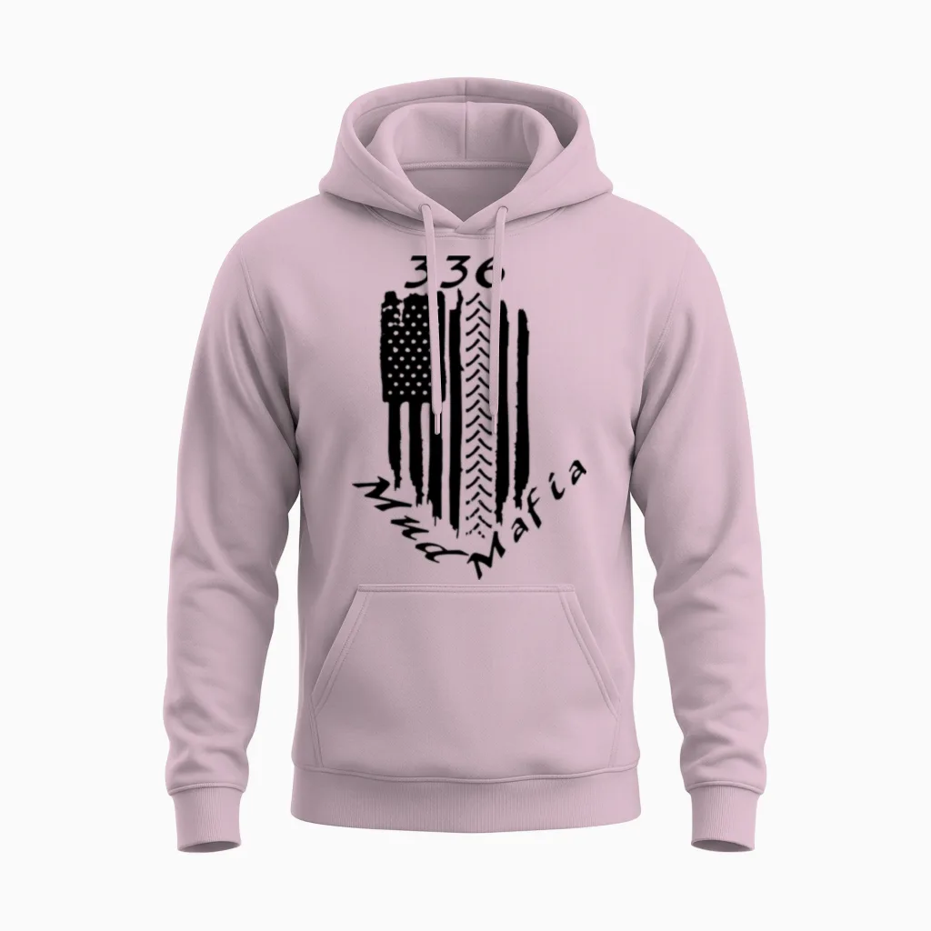 336 Mud Mafia Unisex Hoodie in Light Pink