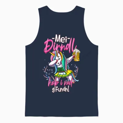 Mei Dirndl Is in Da Wäsch Unisex Tank Top - Navy