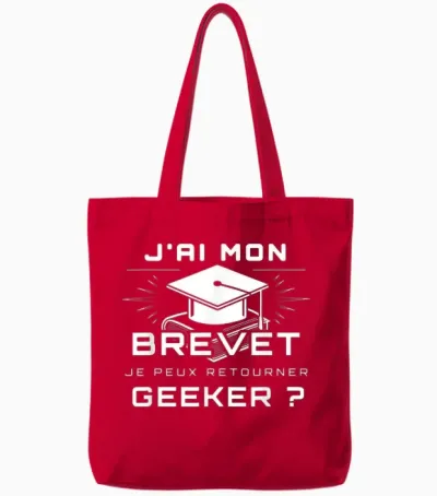 J'ai Mon Brevet Je Peux Retourner Jouer | Humour Diplômés Tote Bags - Red