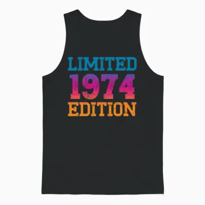Vintage 1974 Unisex Tank Top - Black