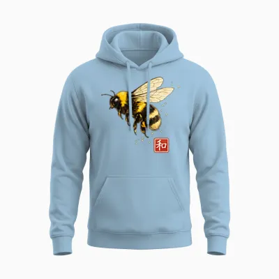 Nature été Abeille Bourdon Japon Unisex Hoodie - Light Blue