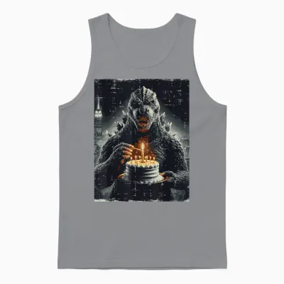 Japanese Monster Birthday Cake Funny Party Women Men Unisex Tank Top - Sport Grey