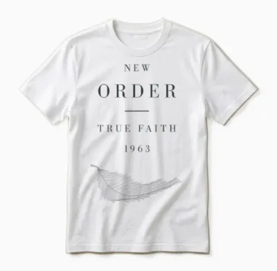 New Order True Faith Net Leaf Unisex T-Shirt - White