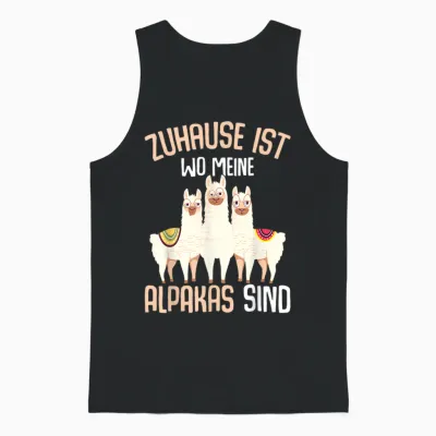 Zuhause Ist Wo Meine Alpacas Sind Women's Children's Alpaca Llama T-Shirt, Black, S Unisex Tank Top - Black