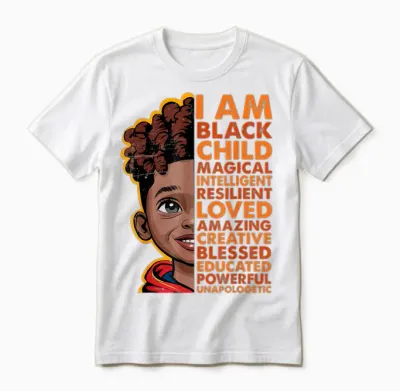 I Am Black History Month Shirt Kids Boys African American Unisex T-Shirt - White