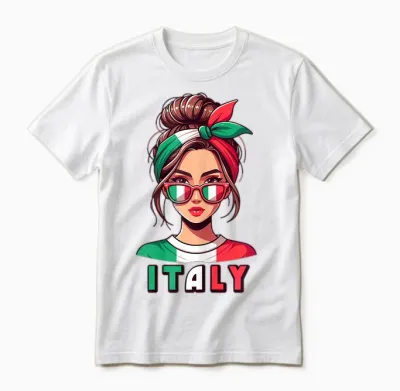 Italy Italian Girls Italia Girls Cute Women Children Mum Wife T-Shirt, White Unisex T-Shirt - White
