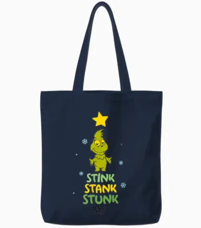 Dr.seuss Baby Grinch Stink Stank Stunk Officially Licensed Tote Bags - Navy
