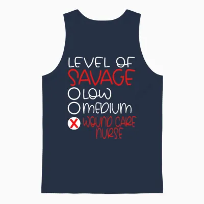 Wound Care Nurse Funny Unisex Tank Top - Navy