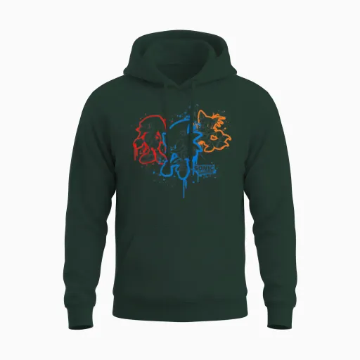 Sonic the Hedgehog - Spray Paint Unisex Hoodie - Forest