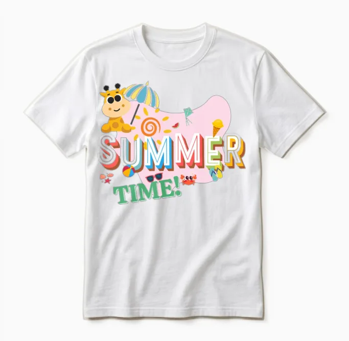 Cute Summer Time - Fun Beach Holidy Unisex T-Shirt in White