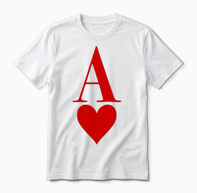Playing Cards Suit Unisex T-Shirt in White