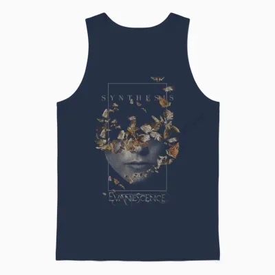 Evanescence Half Face Unisex Tank Top - Navy