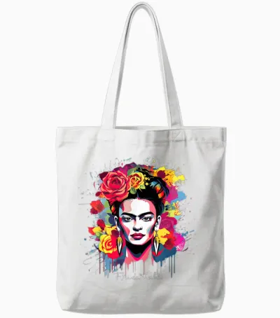 Frida Kahlo - Vielzahl Von Artikeln Tote Bags - White