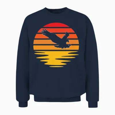 Eagle Retro Unisex Sweatshirt - Navy