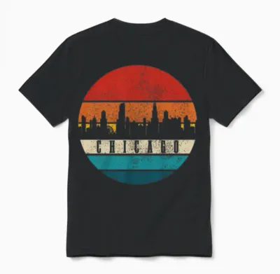 Chicago Illinois Unisex T-Shirt - Black