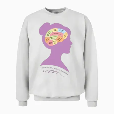 The Mind of a Romance Reader Unisex Sweatshirt - White