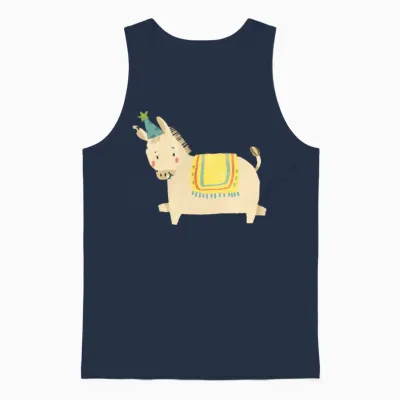Party Animal Horse Unisex Tank Top - Navy