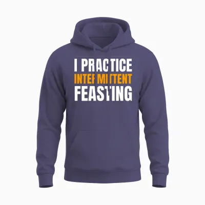 Funny Thanksgiving Feasting Unisex Hoodie - Heather Sport Dark Navy