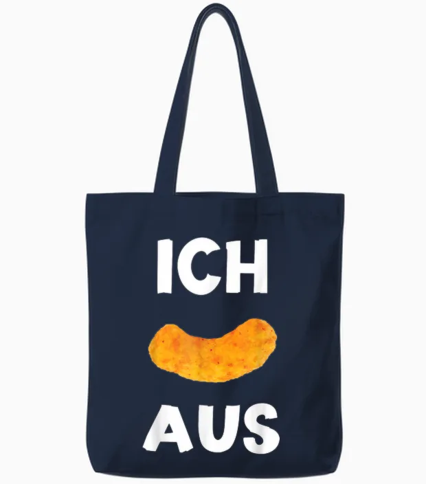 Ich Flip Aus Erdnussflip Tote Bags in Navy