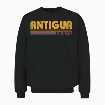 Retro Antigua Guatemala Unisex Sweatshirt - Black