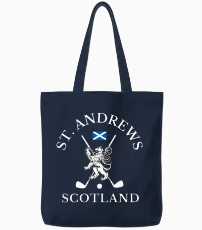 St Andrews Scotland Golf Fan Tote Bags - Navy