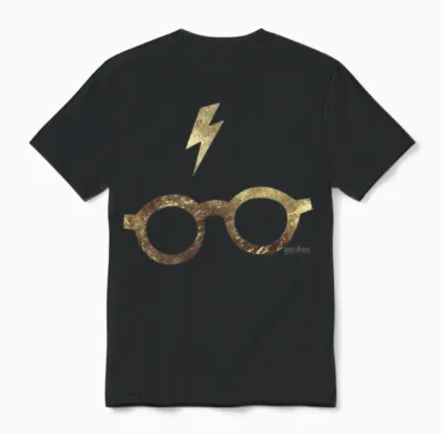 Harry Potter Glasses and Scar Unisex T-Shirt - Black