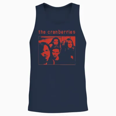 The Cranberries '95 World Tour Concert Vintage Band T-Shirt, Black, S Unisex Tank Top - Navy