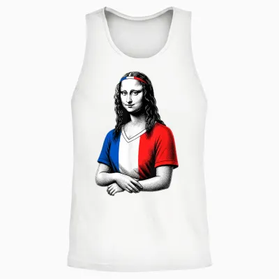 Drapeau Français Hommes Femmes Enfants France Unisex Tank Top - White