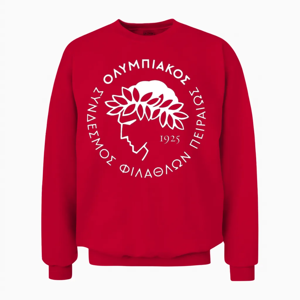 Olympiacos Piraeus Greek Ultras Gate 7 Unisex Sweatshirt in Red