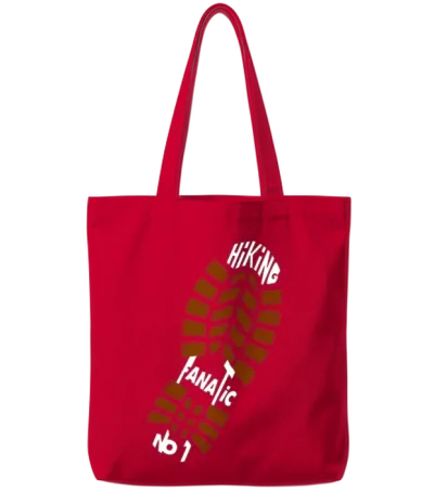 Hiking Fanatic Design for Hiking Trail Tote Bags - Red