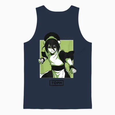Avatar the Last Airbender Toph Beifong Earthbending Master T-Shirt, Grey, S Unisex Tank Top - Navy