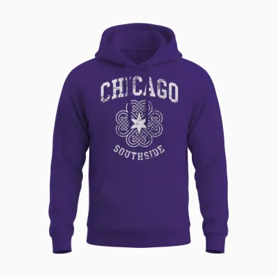 Chicago Southside Irish St Patricks Day Unisex Hoodie - Purple