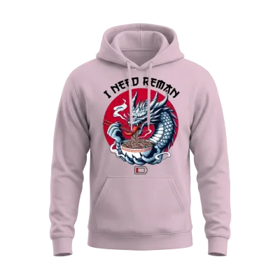 I Need Ramen Funny Life Eat on Kids' Sport Unisex Hoodie - Light Pink