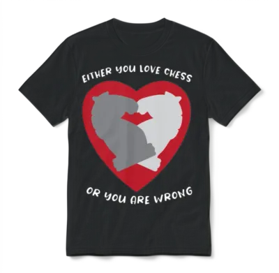 Funny Chess Unisex T-Shirt - Black