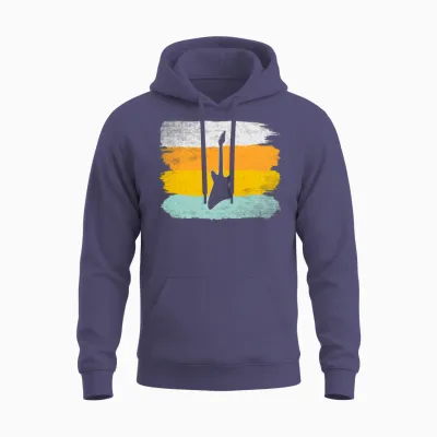 Eguitar Retro Unisex Hoodie - Heather Sport Dark Navy