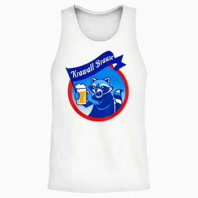 Lustiges Biertrinker Outfit Bier Waschbär Krawall-Brause Unisex Tank Top - White