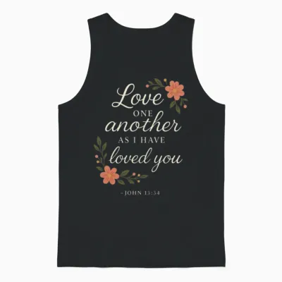 Love One Another Unisex Tank Top - Black