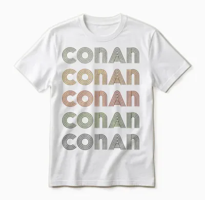 Love Heart Conan Tee Grunge Vintage Style Black Conan Unisex T-Shirt - White