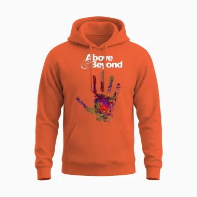 Above Beyond Unisex Hoodie - Orange