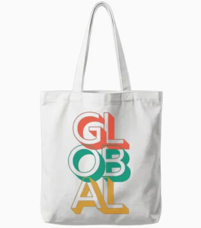 Retro Global Tote Bags - White