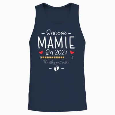 Encore Mamie En 2027 - Annonce Grossesse Pour La 2ème Fois Unisex Tank Top - Navy